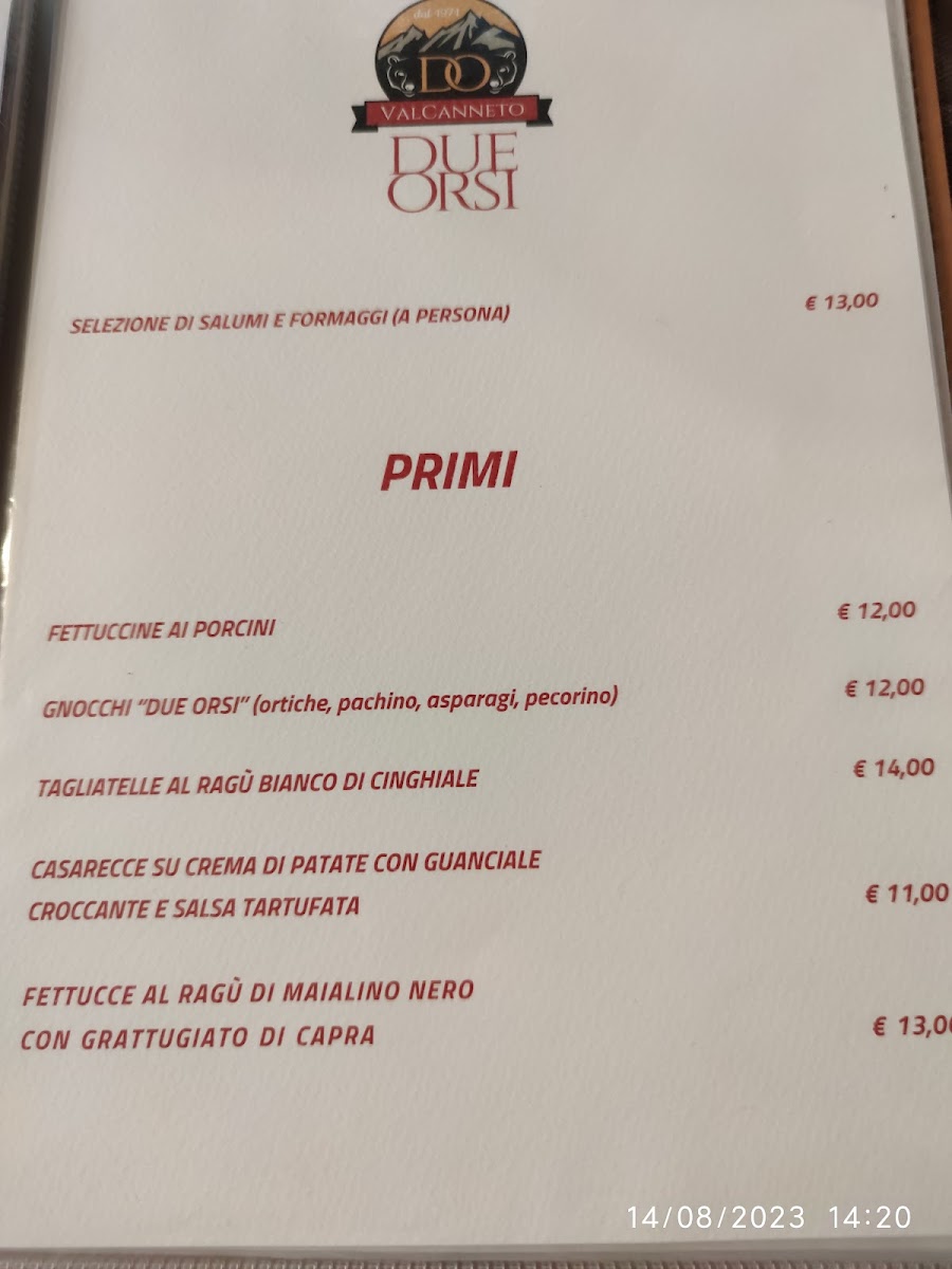 Menu Ristorante Due Orsi-3