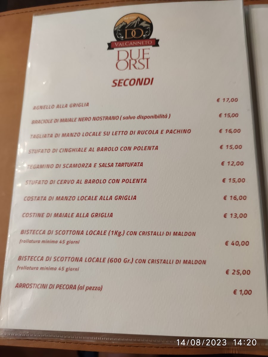 Menu Ristorante Due Orsi-4