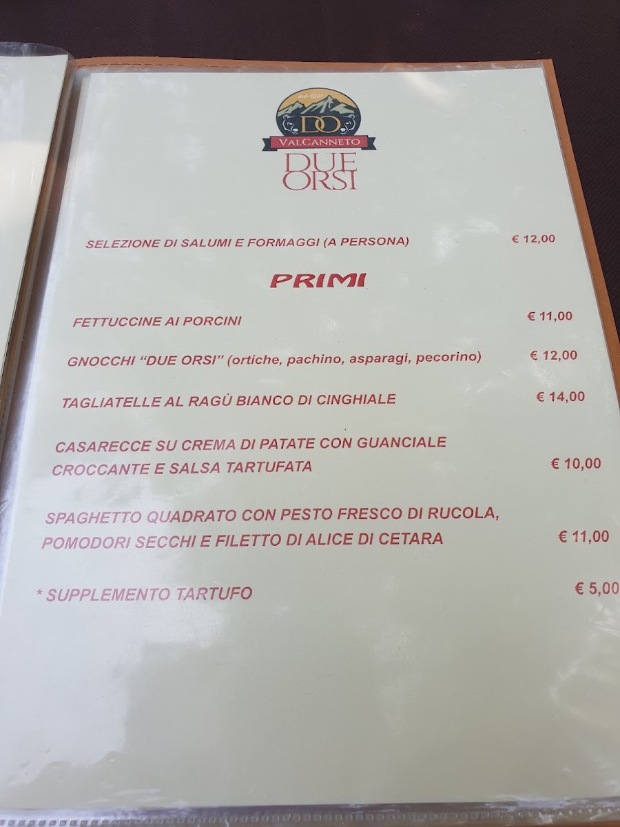 Menu Ristorante Due Orsi-5