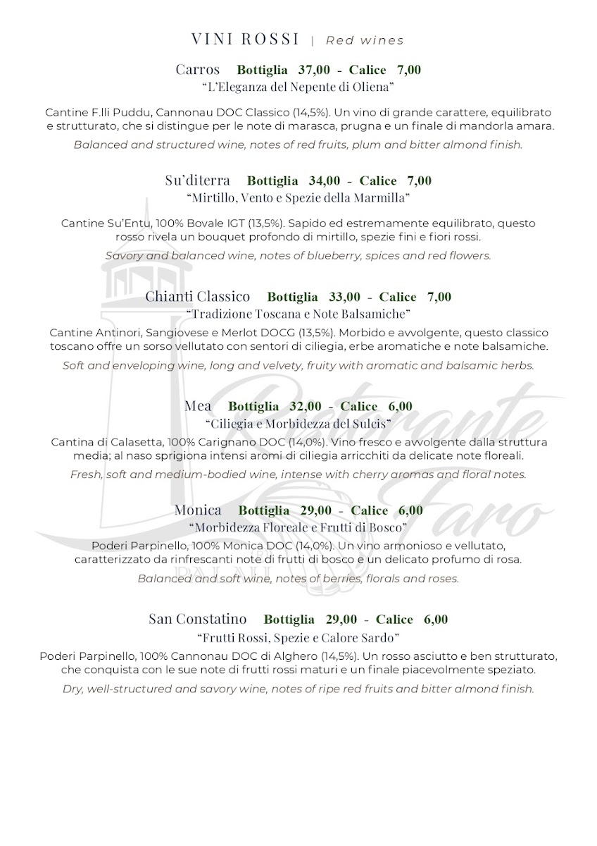Menu Ristorante Faro Palau-9