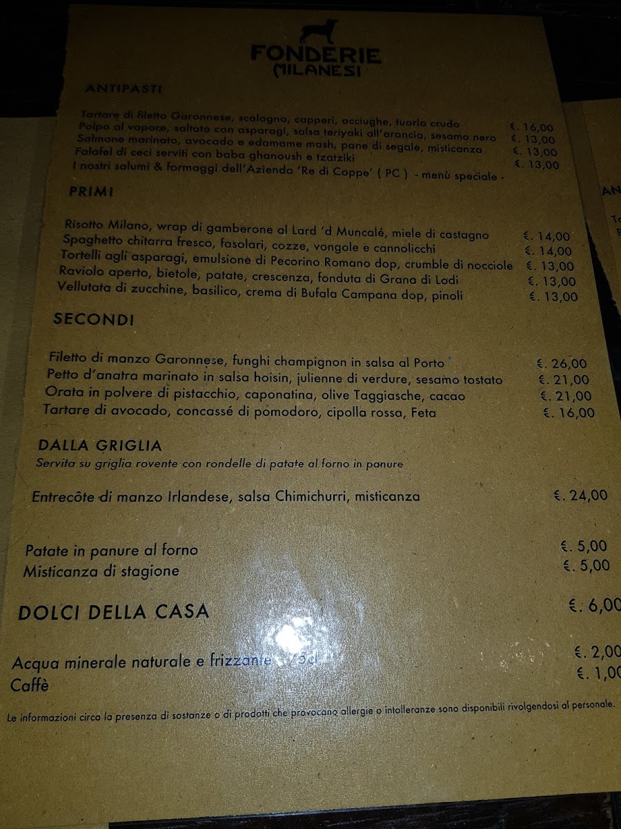 Menu Ristorante Fonderie Milanesi-6