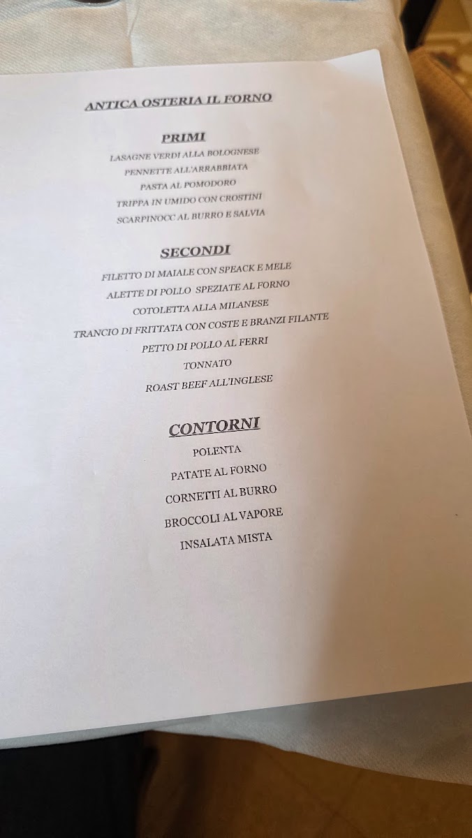Menu Ristorante Forno Antica Osteria-1