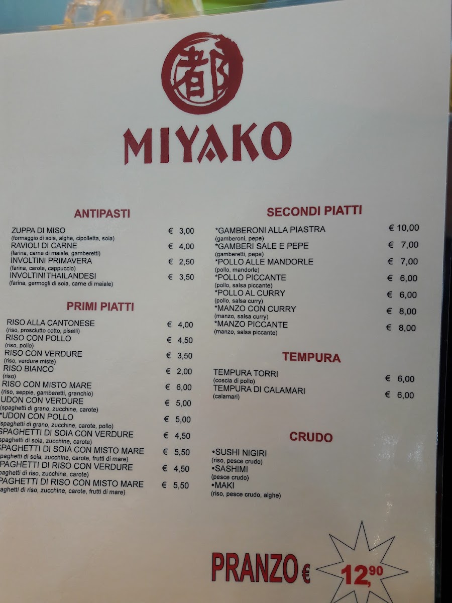 Menu Ristorante Giapponese Miyako Cento-1