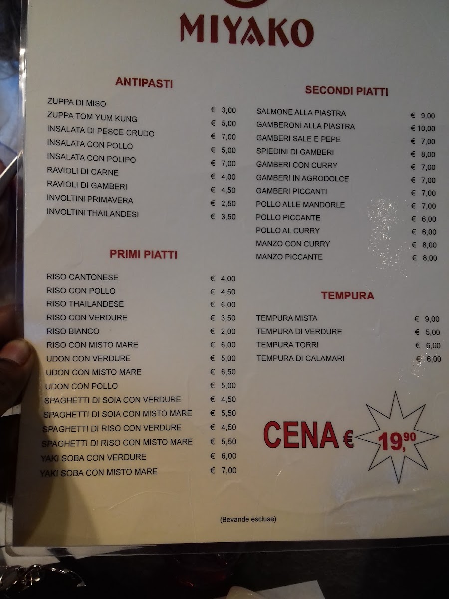Menu Ristorante Giapponese Miyako Cento-3
