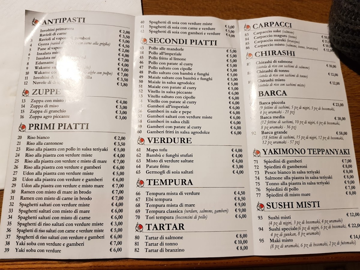 Menu Ristorante Giapponese Oishi-10