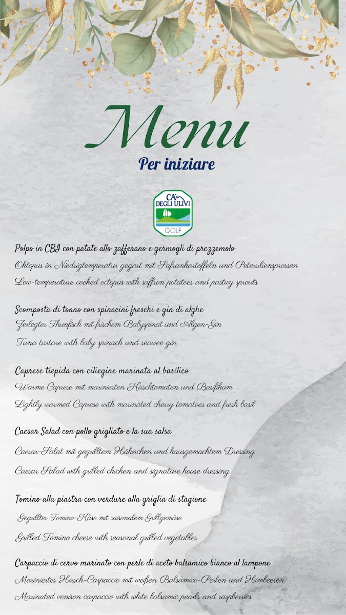 Menu Ristorante Golf Cà Degli Ulivi-4