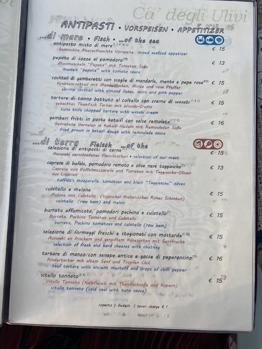 Menu Ristorante Golf Cà Degli Ulivi-8