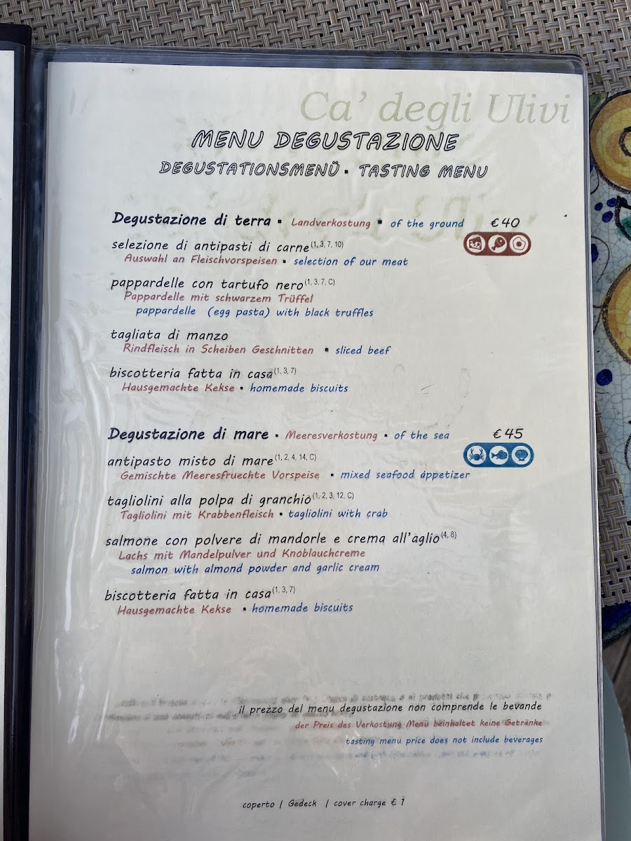 Menu Ristorante Golf Cà Degli Ulivi-9