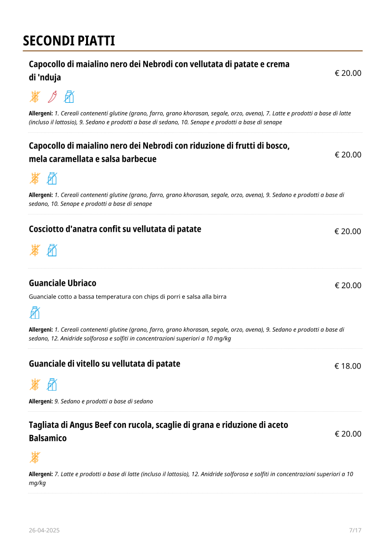 Menu Ristorante - Hotel - Sala Ricevimenti 'antica Filanda'-9