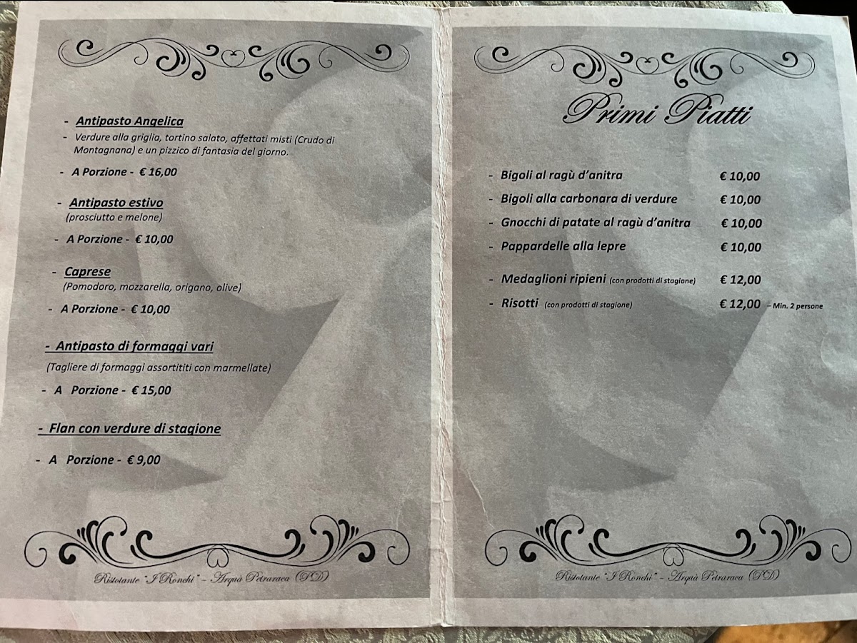 Menu Ristorante I Ronchi Cucina Tipica Padovana-8