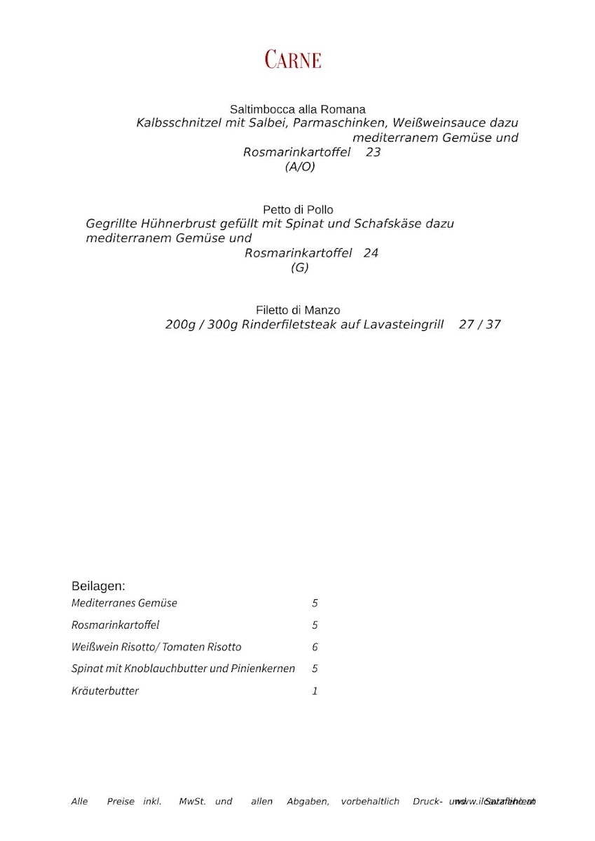 Menu Ristorante Il Cavallino Baden-7