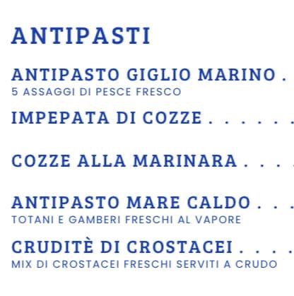 Menu Ristorante Il Giglio Marino-3