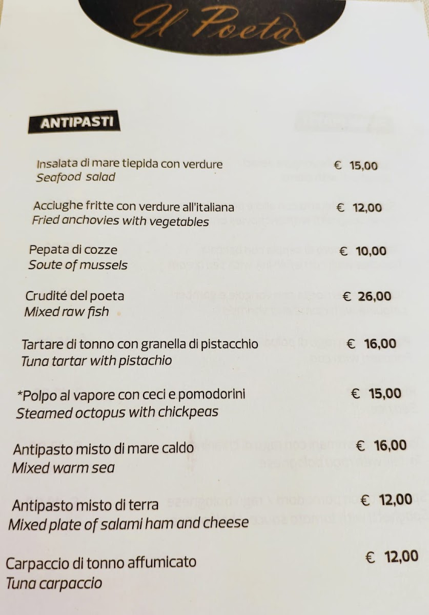 Menu Ristorante Il Poeta-1