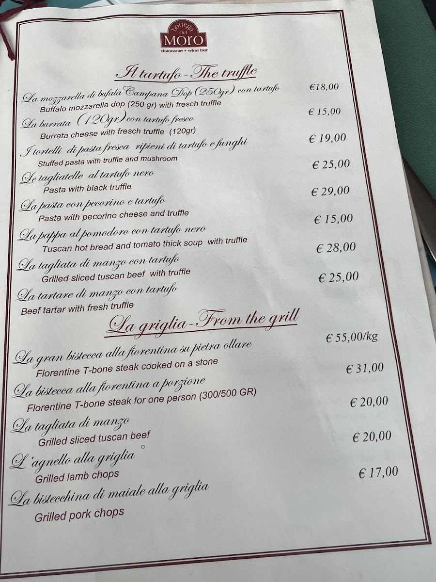 Menu Ristorante La Bottega Del Moro-5