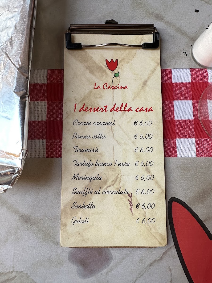 Menu Ristorante La Cascina-1