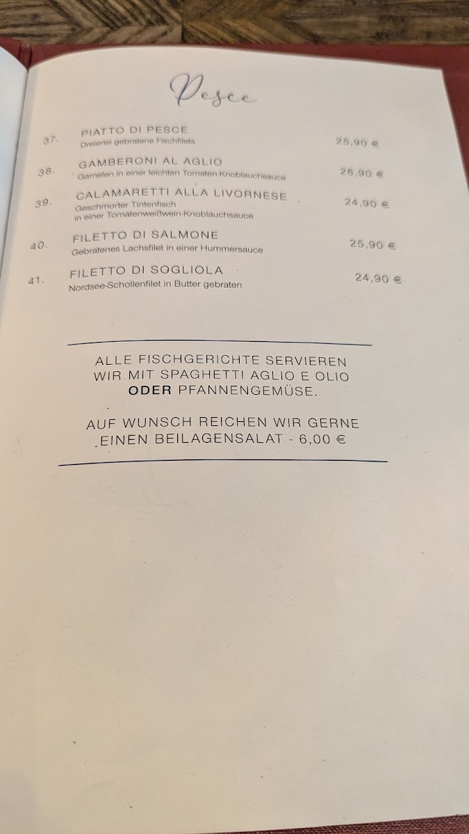 Menu Ristorante La Dolce Vita Cucina Italiana In Aurich-5