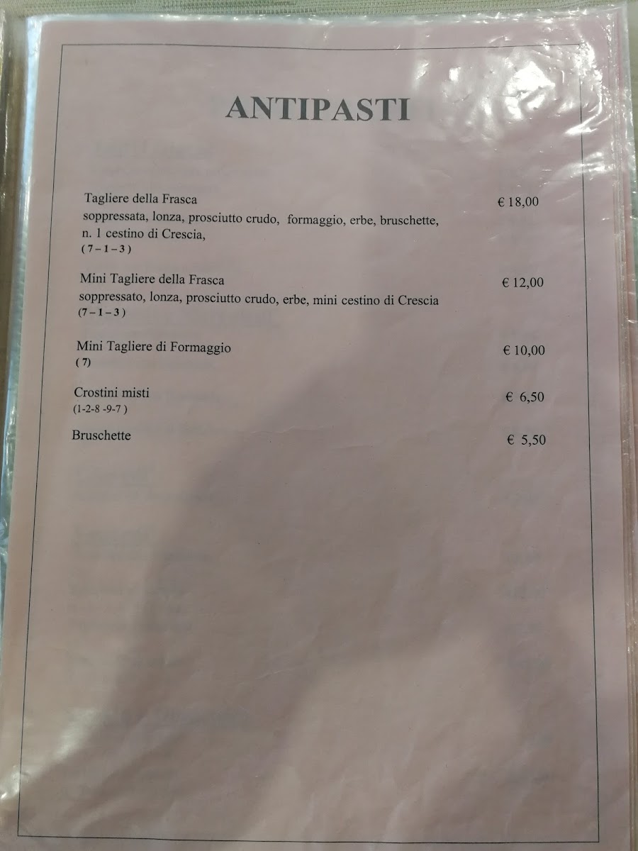 Menu Ristorante La Frasca-8