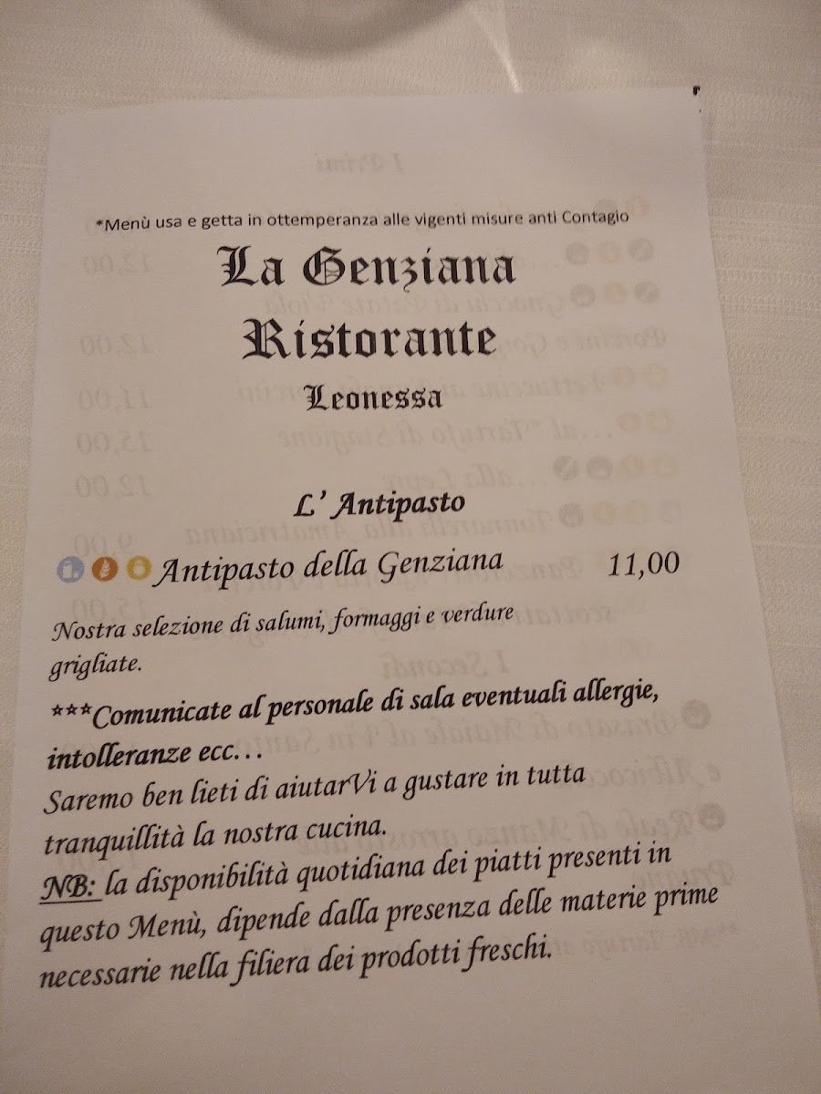Menu Ristorante La Genziana-8