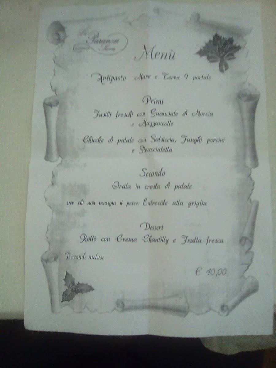 Menu Ristorante 'la Paranza Sava'-2