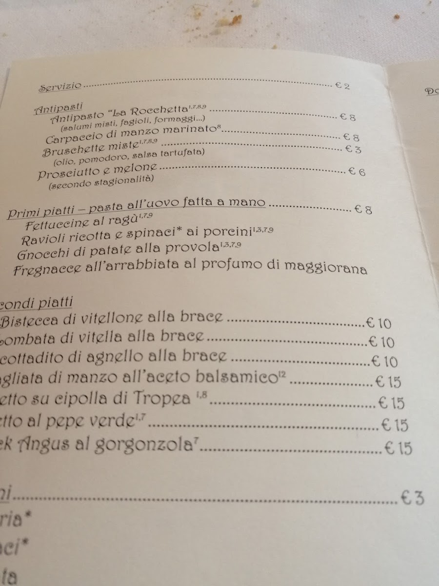 Menu Ristorante La Rocchetta-9