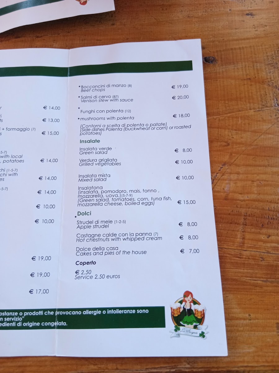 Menu Ristorante La Sorgente-1