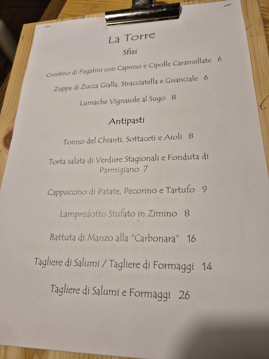 Menu Ristorante La Torre-7