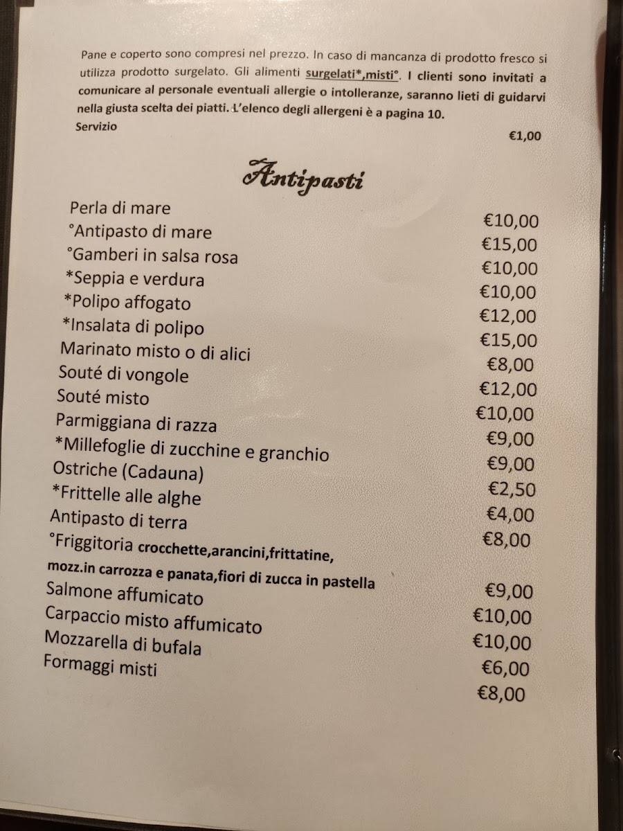 Menu Ristorante L'anfora Di Coviello Marco-1