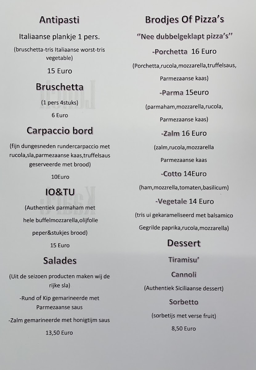 Menu Ristorante L’Arte Del Sapore-1
