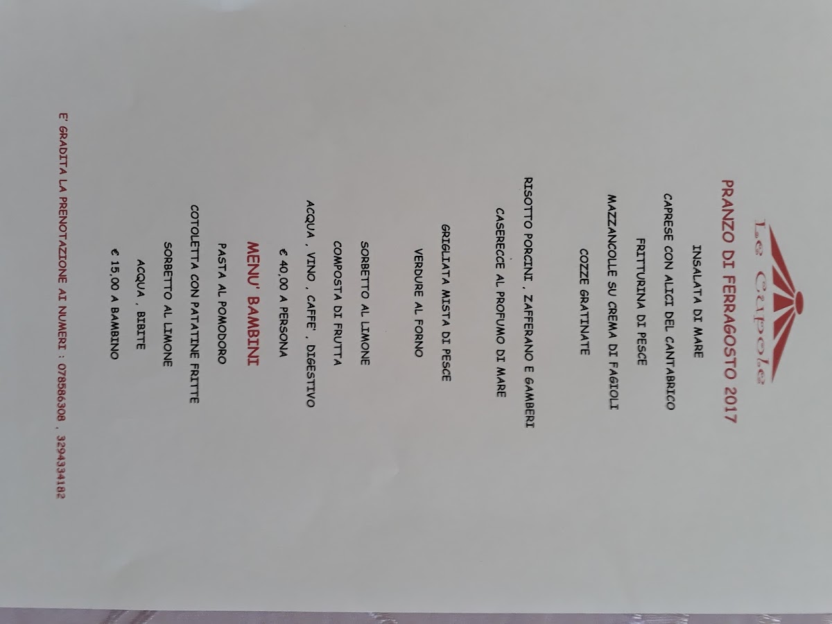 Menu Ristorante Le Cupole-2