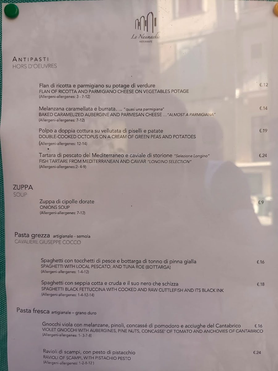 Menu Ristorante Le Naumachie-1