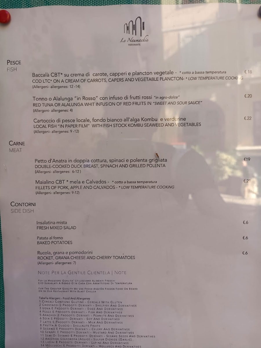 Menu Ristorante Le Naumachie-2