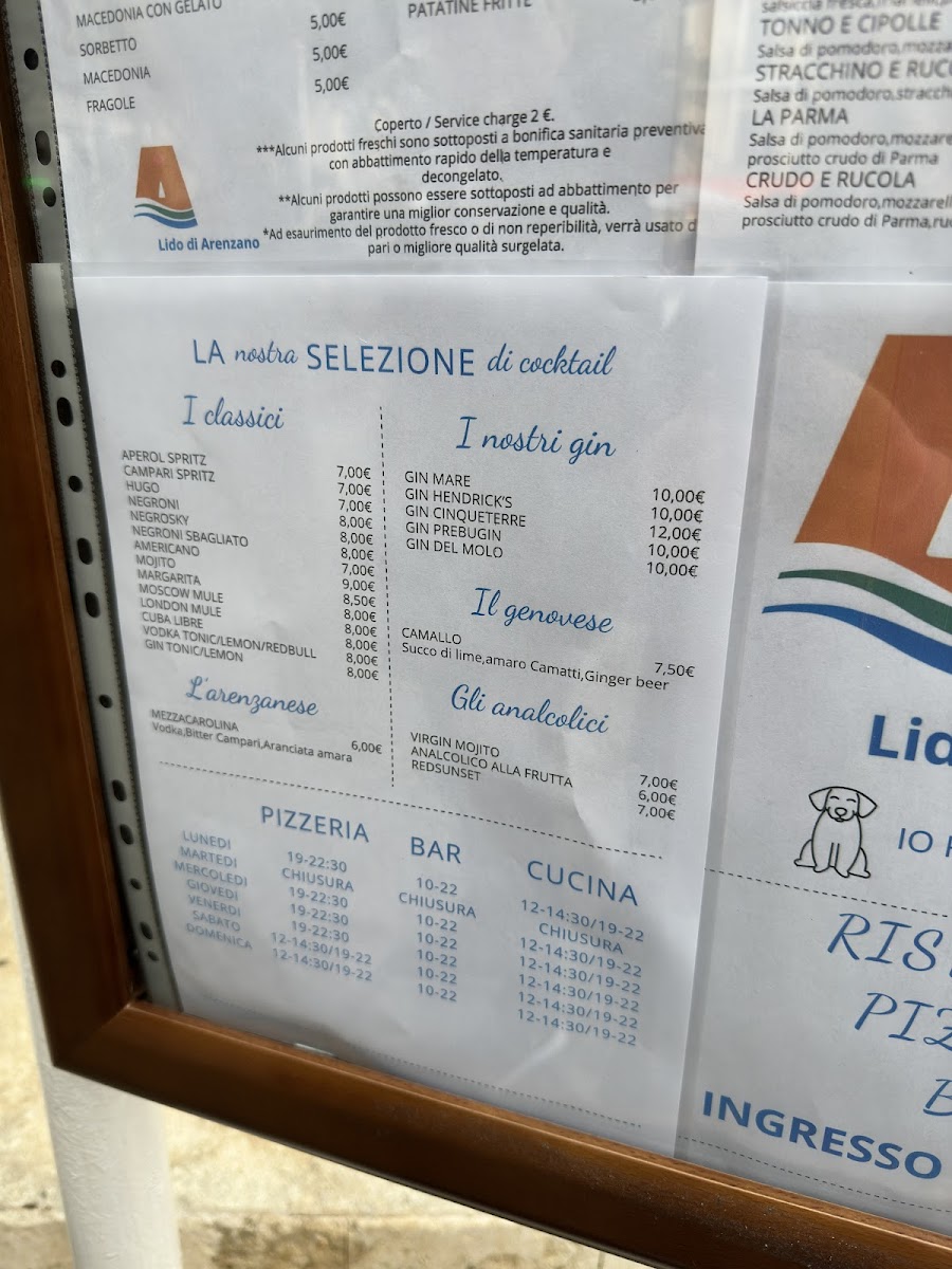 Menu Ristorante Lido Di Arenzano-2
