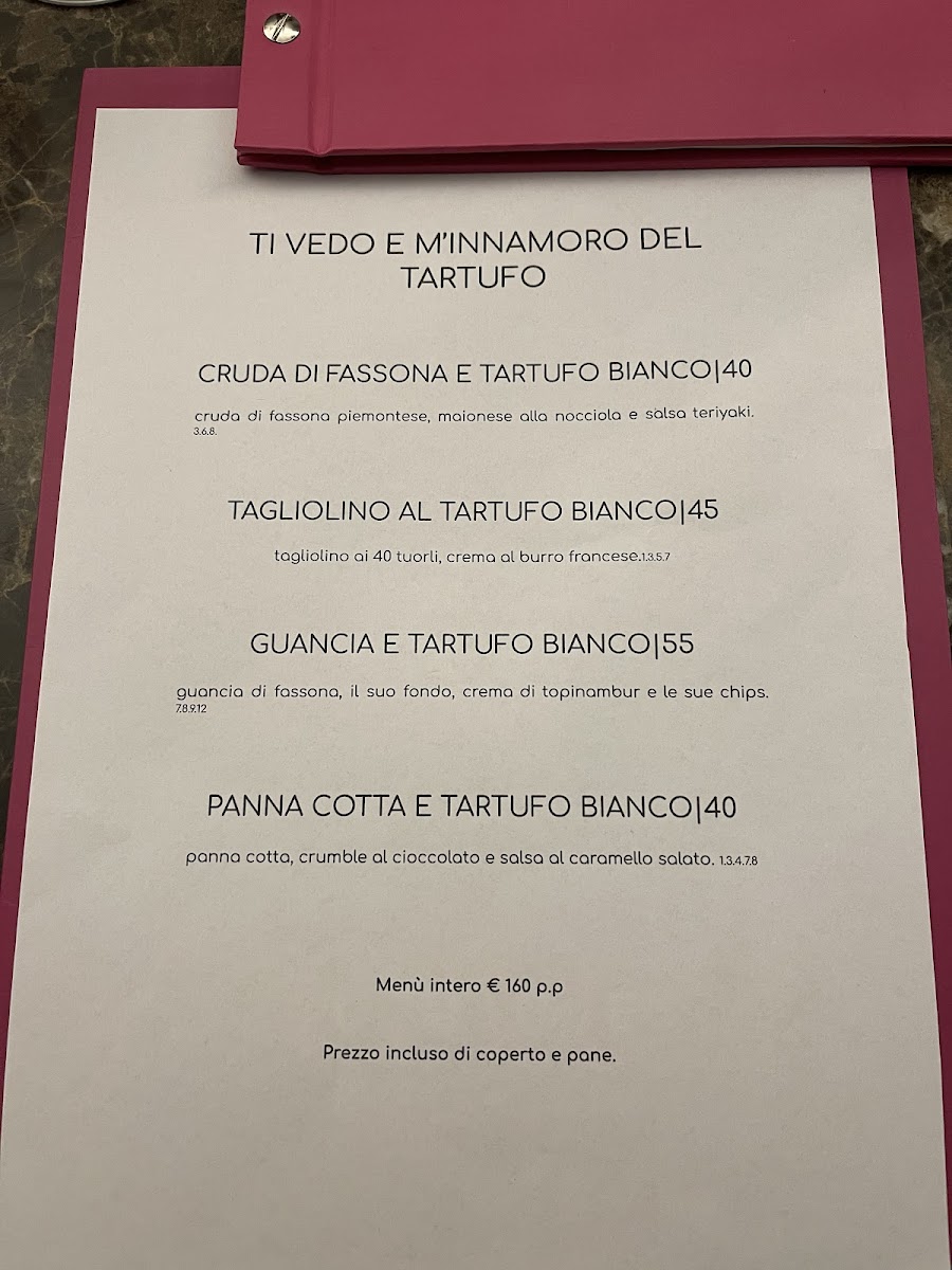 Menu Ristorante Luce-1