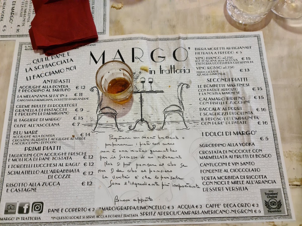 Menu Ristorante Margó In Trattoria-10