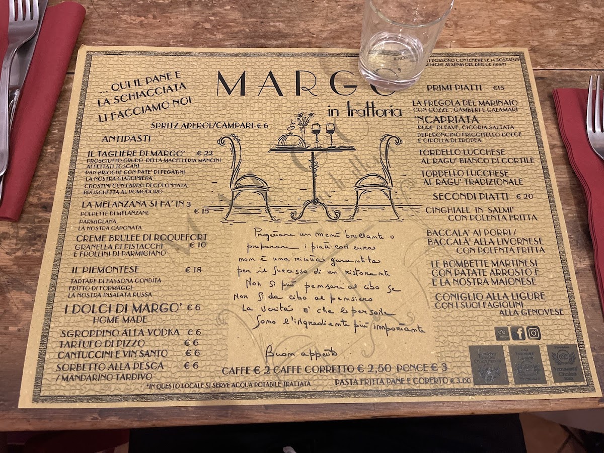 Menu Ristorante Margó In Trattoria-2