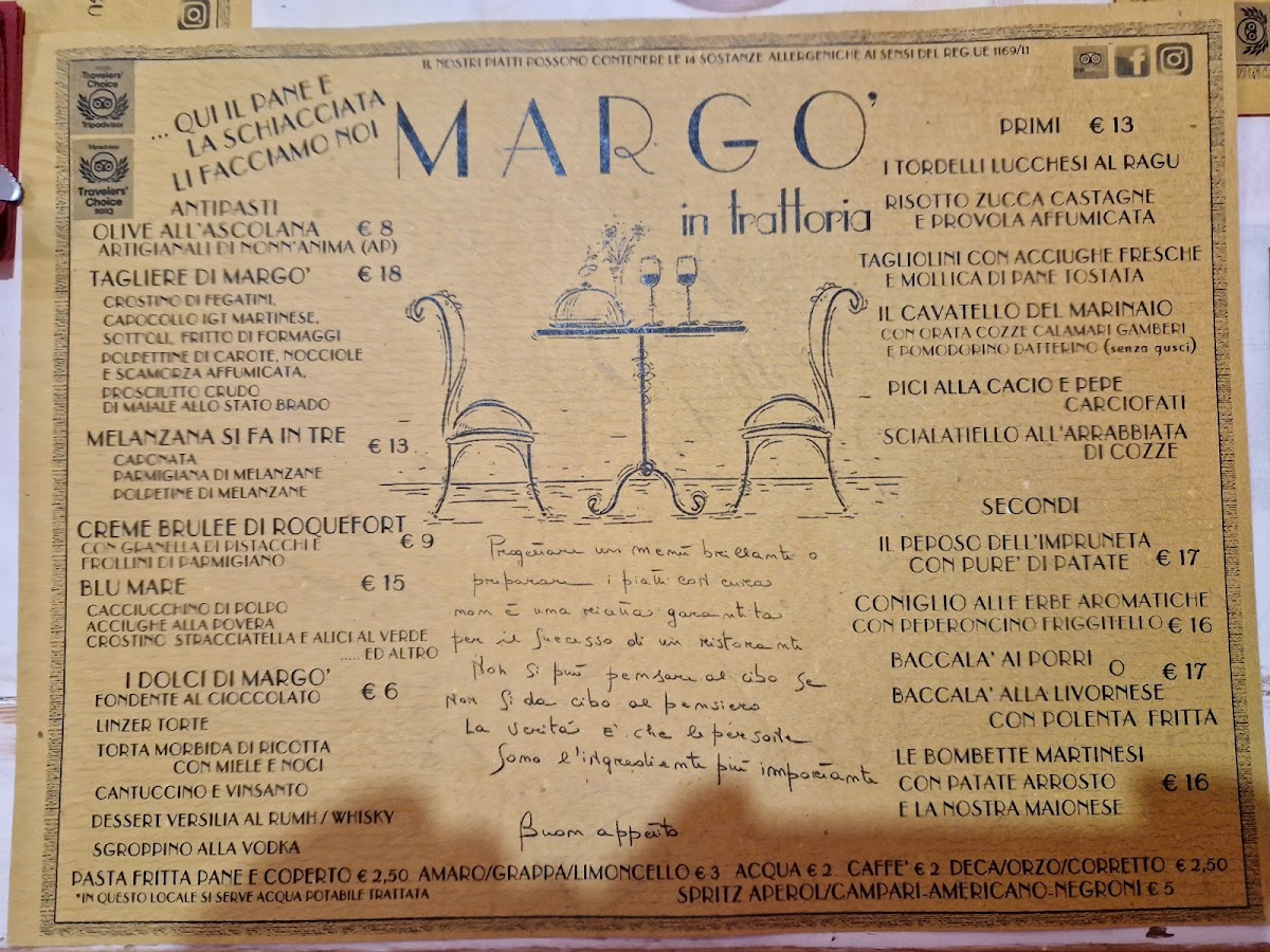 Menu Ristorante Margó In Trattoria-6