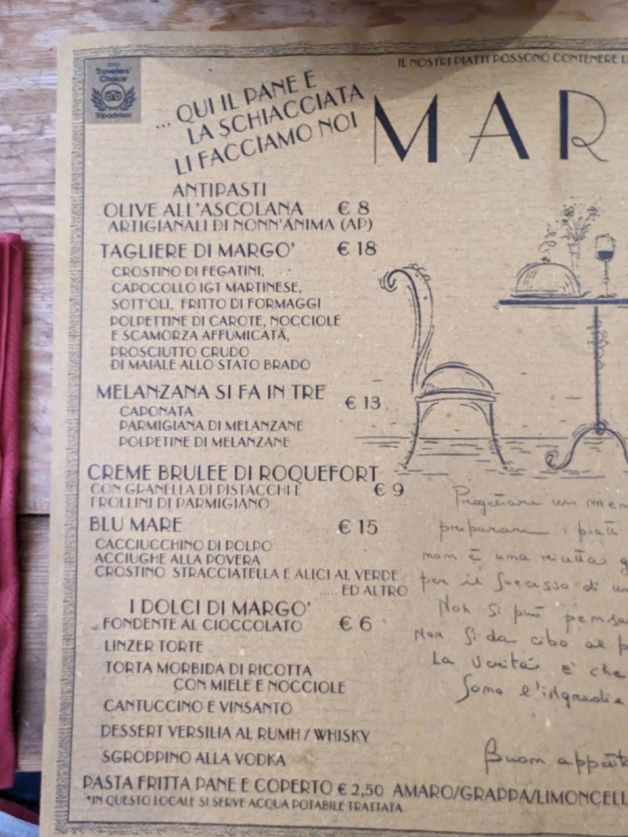 Menu Ristorante Margó In Trattoria-7