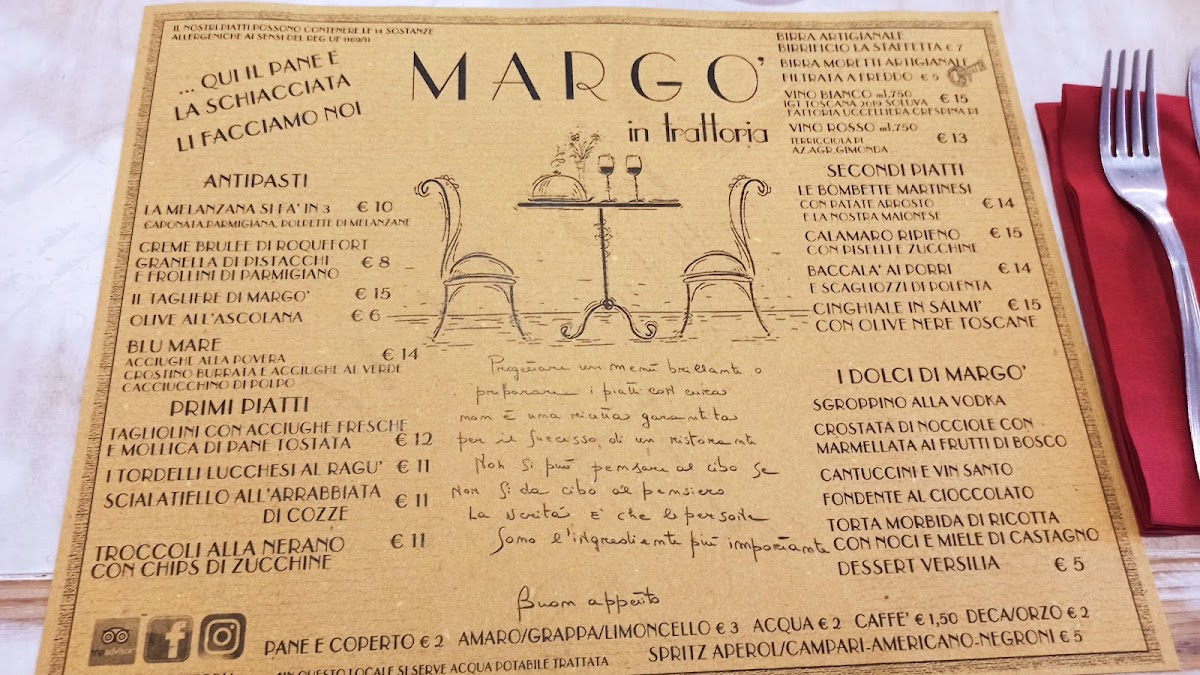 Menu Ristorante Margó In Trattoria-9