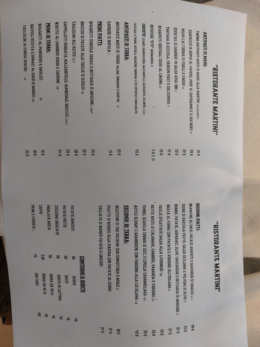 Menu Ristorante Martini-1