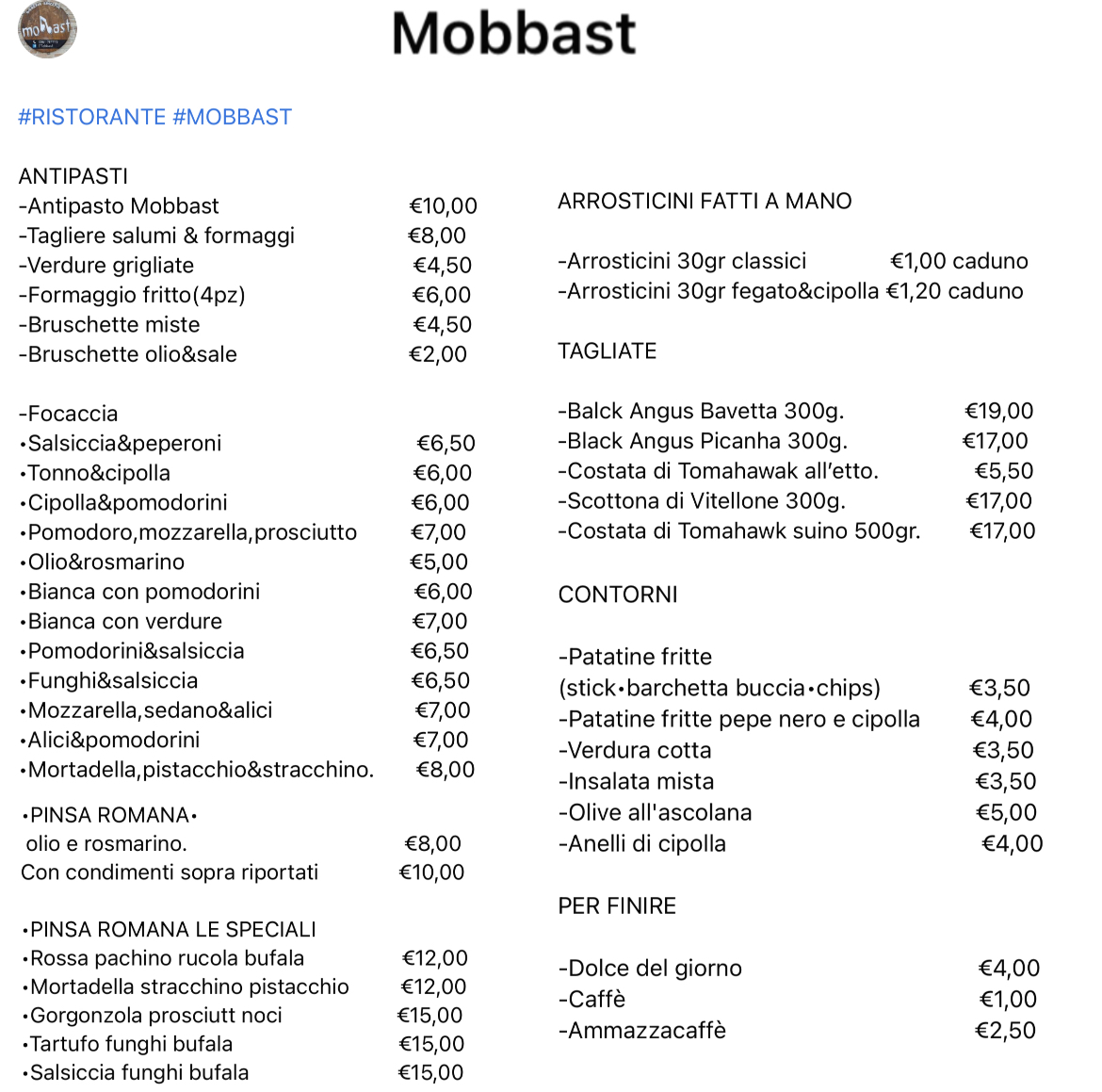 Menu Ristorante Mobbast-5