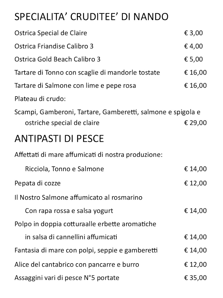 Menu Ristorante Nando Al Pallone-1