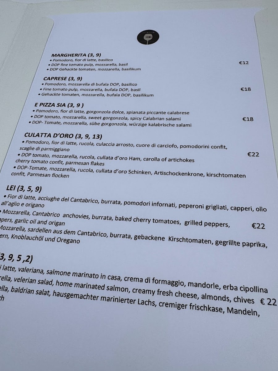 Menu Ristorante Pizza Incontro-10