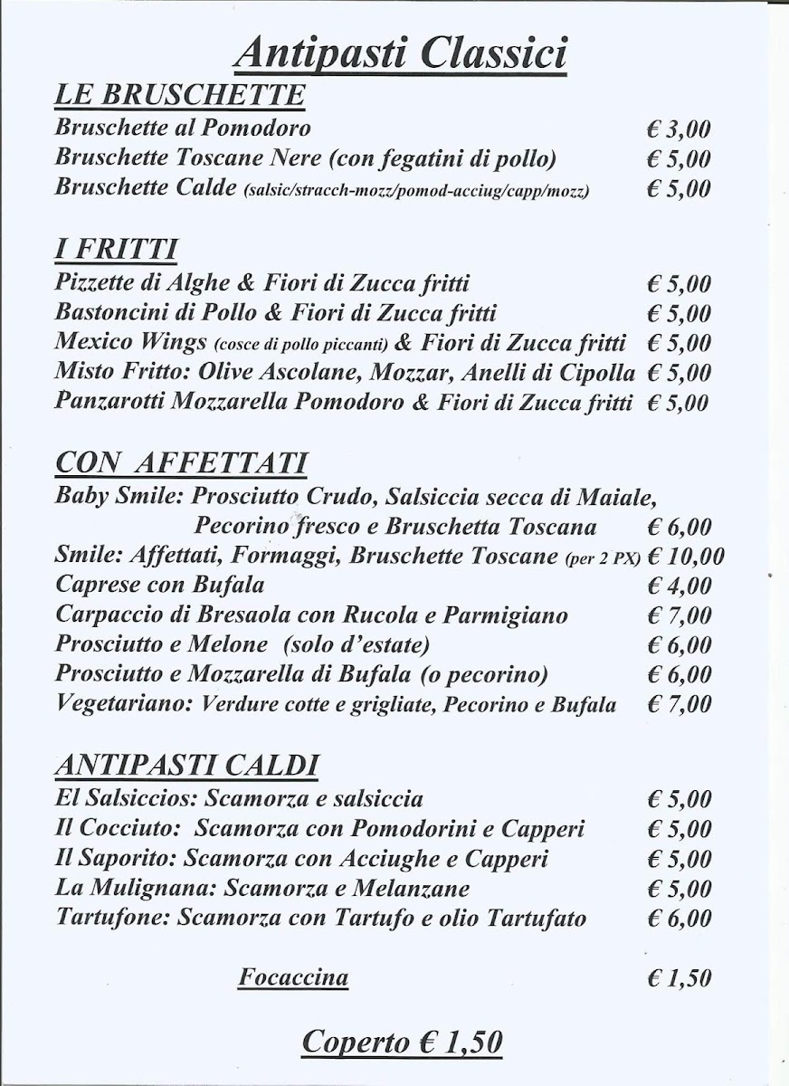 Menu Ristorante Pizzera Smile-5