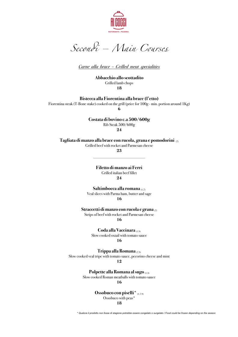 Menu Ristorante Pizzeria Ai Cocci-1
