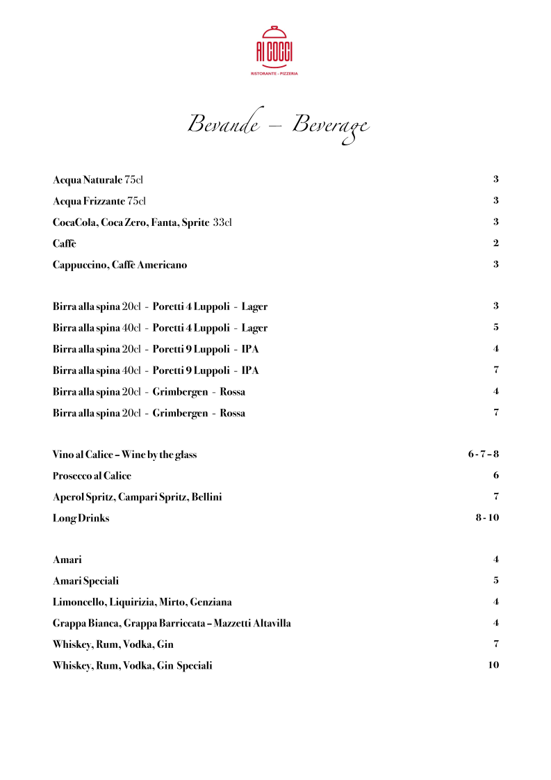 Menu Ristorante Pizzeria Ai Cocci-7