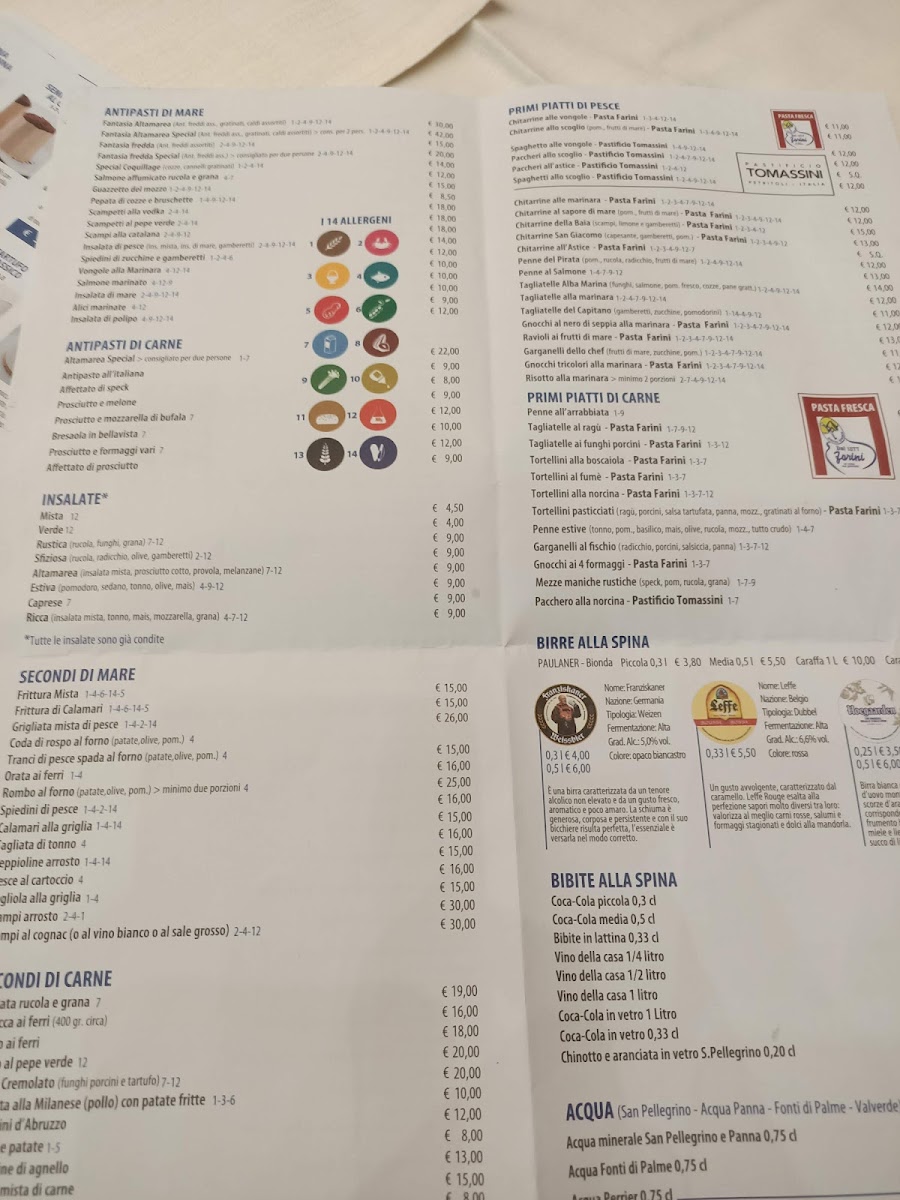 Menu Ristorante Pizzeria Altamarea-2