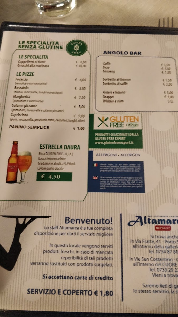 Menu Ristorante Pizzeria Altamarea-8
