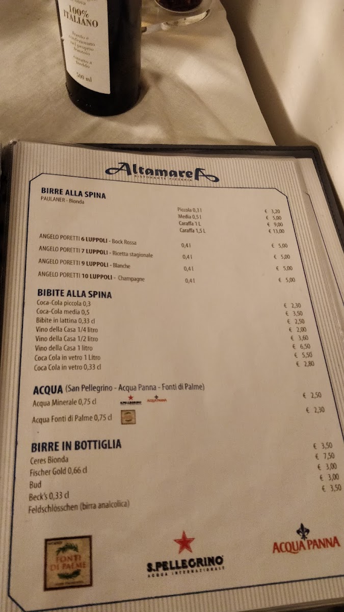 Menu Ristorante Pizzeria Altamarea-9