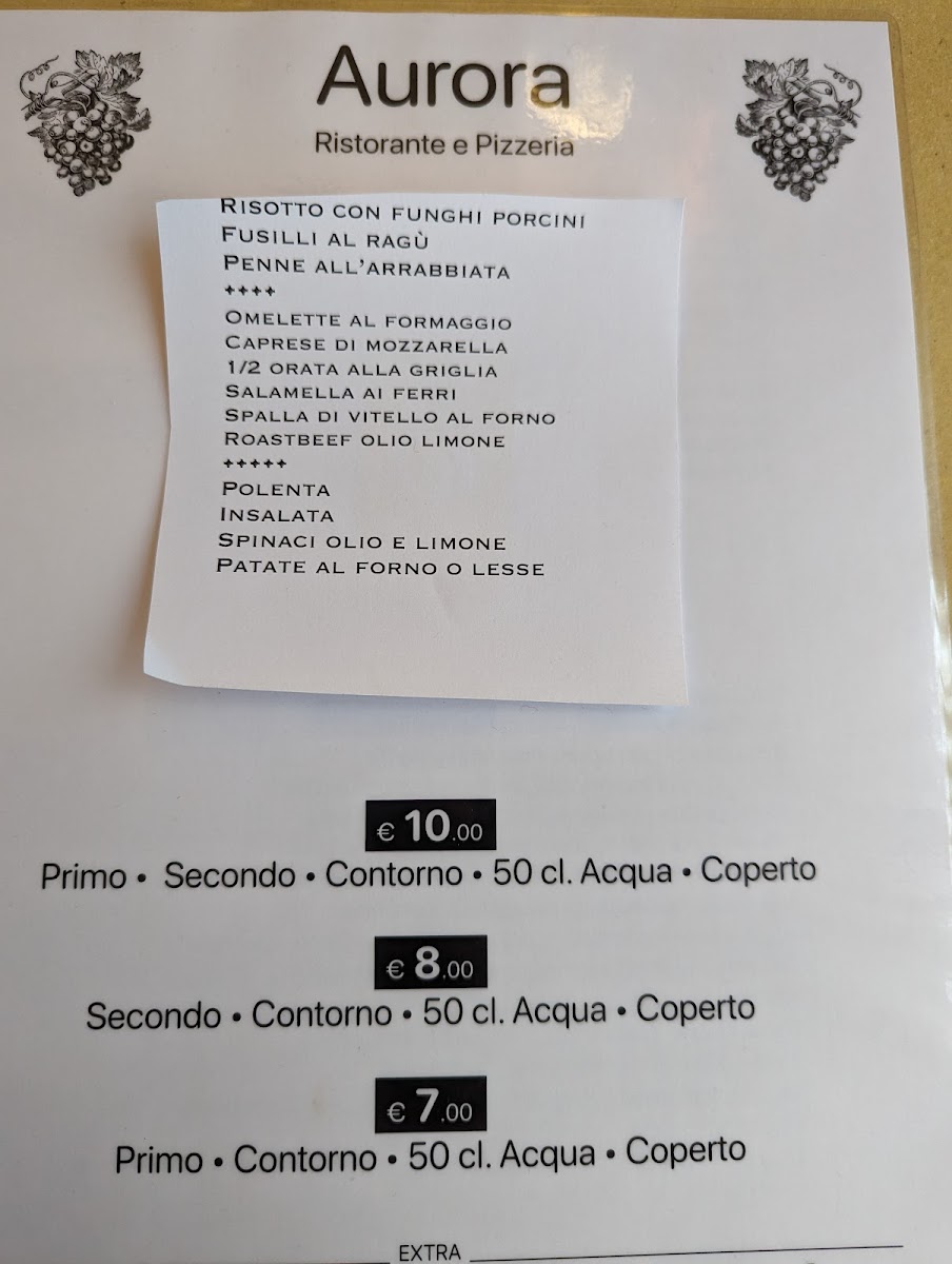 Menu Ristorante Pizzeria Aurora-3
