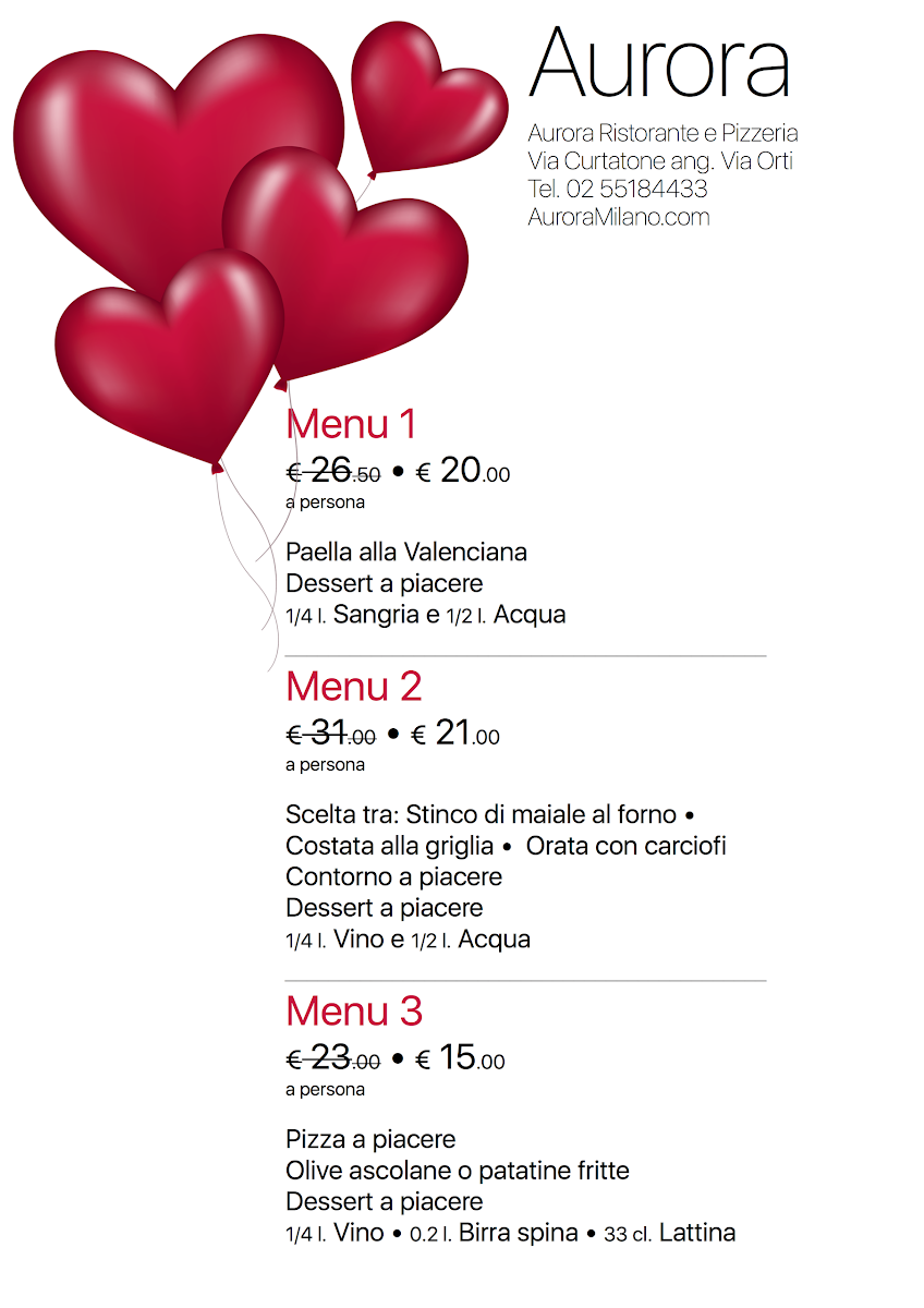Menu Ristorante Pizzeria Aurora-4
